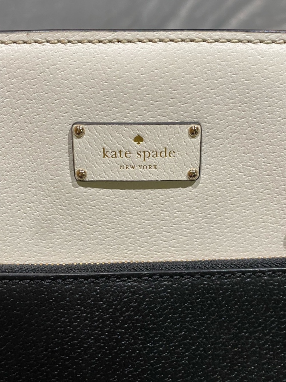 kate spade Two-Tone Black and Cream Structured Tote - Picture 2 of 16